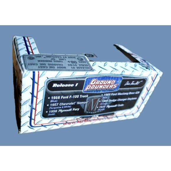 2009 M2 Machines 1958 Plymouth Fury Ground Pounders Release 01 1:64 Gold 09-06 - Picture 6 of 10